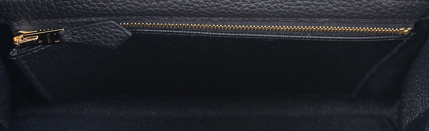 Hermes Kelly 25 Retourne Black GHW