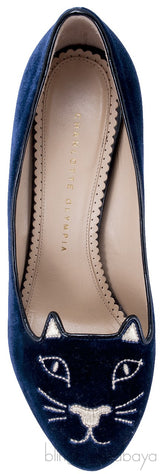 Kitty Velvet Pumps