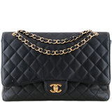 Black Caviar Maxi Flap Bag