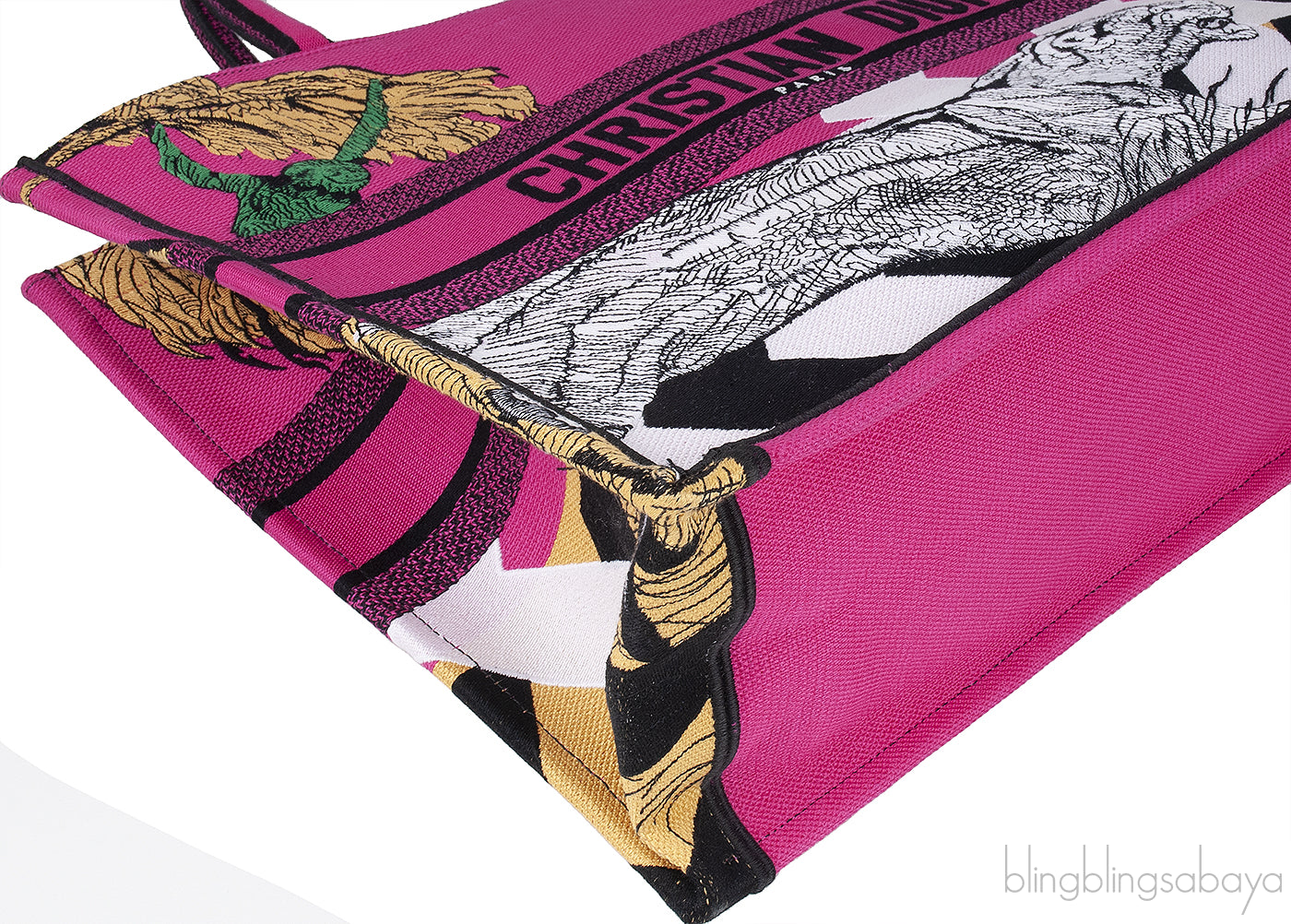 Large Dior Book Tote Pink