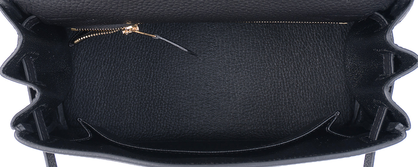 Hermes Kelly 25 Retourne Black GHW