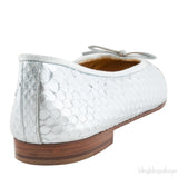 Silver Python Ballet Flat