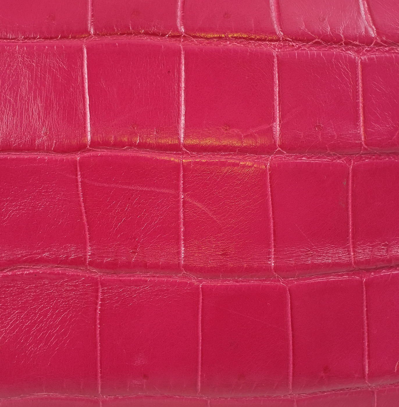 Fendi Fuchsia Crocodile Mini Peekaboo Shoulder Bag
