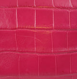Fendi Fuchsia Crocodile Mini Peekaboo Shoulder Bag