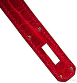 Birkin 35 Red Braise Shiny Croco