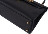 Hermes Kelly 25 Retourne Black GHW