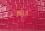 Fendi Fuchsia Crocodile Mini Peekaboo Shoulder Bag
