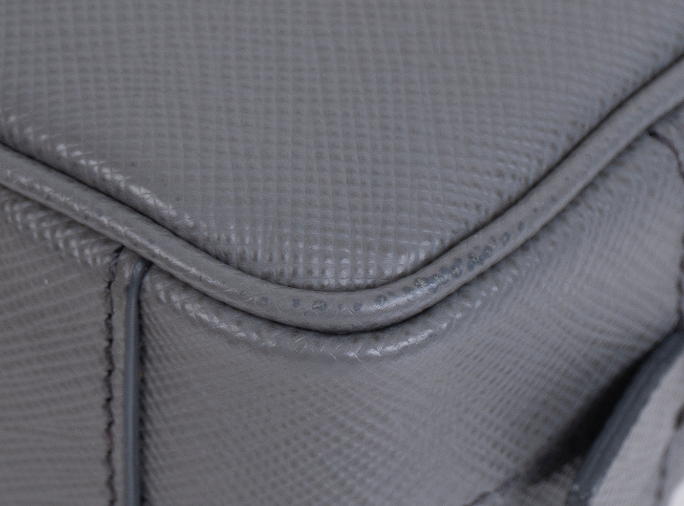 Prada Saffiano Grey Mini Camera Crossbody Bag