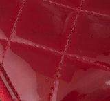 Red Quilted Patent Long Wallet