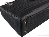 Lady Dior Black Crocodile Medium