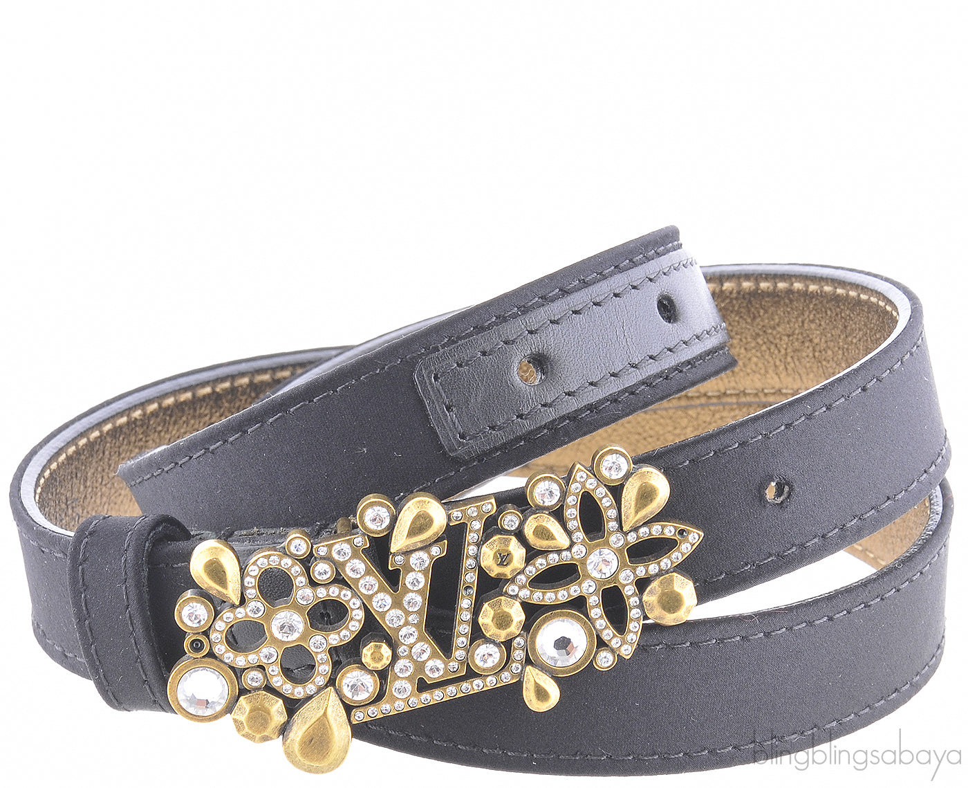 Logo Floral Crystal Belt*