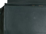 Trapeze Emerald Green Croc Embossed Shoulder Bag