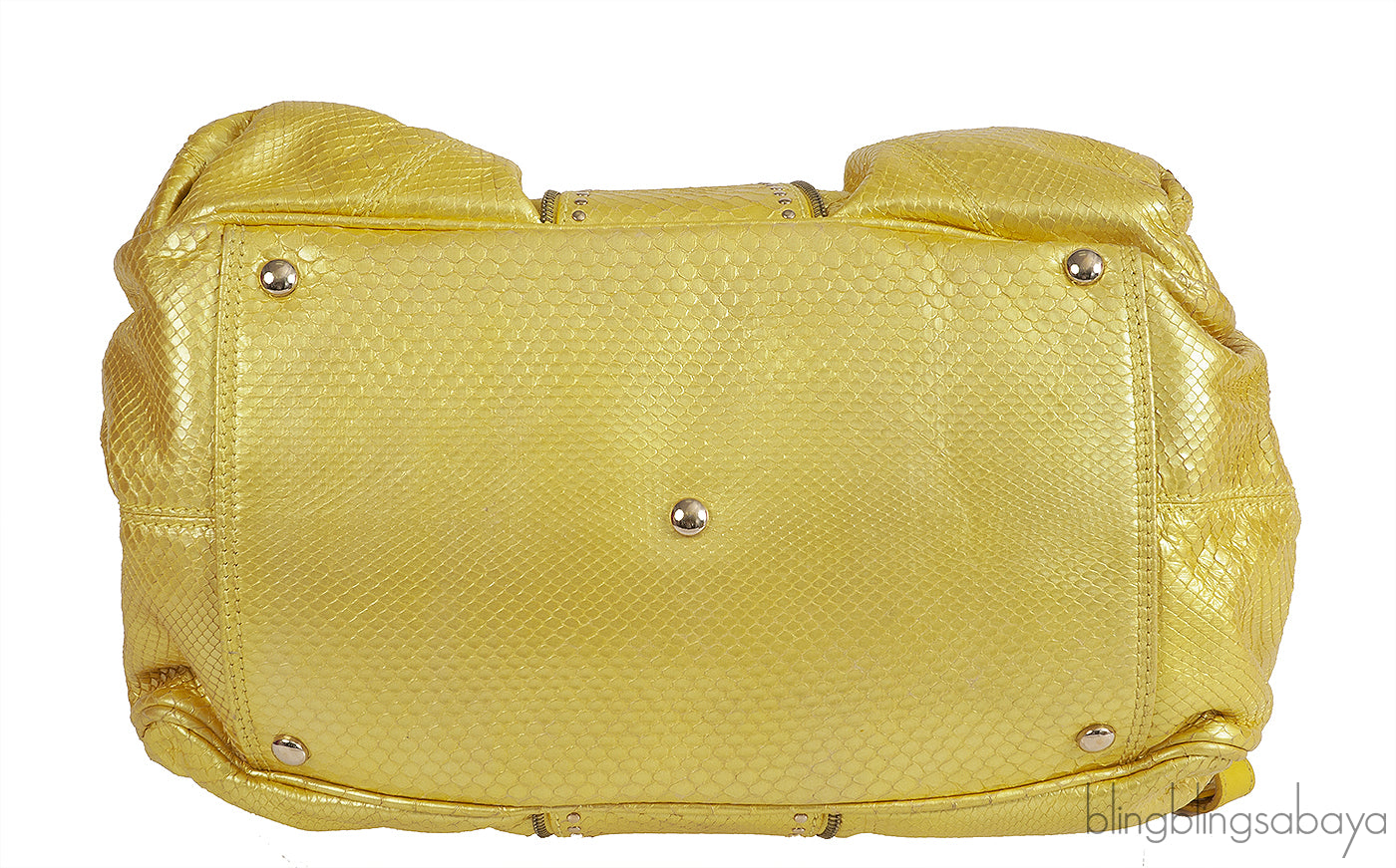 Versace Yellow Python Frame Shoulder Bag