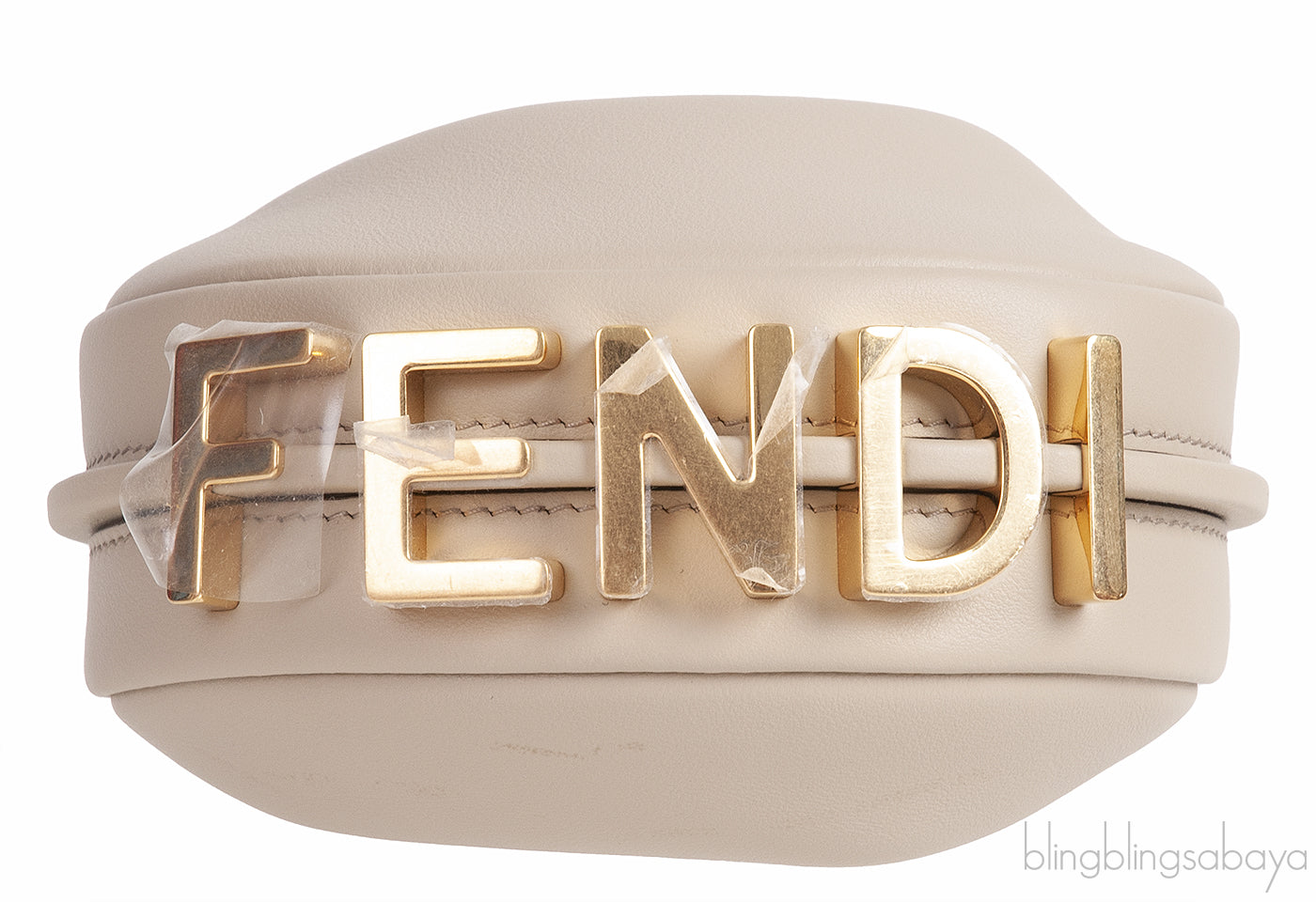 Nano Fendigraphy Grey Leather Charm