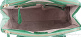 Green Double Zip Crocodile Tote Bag