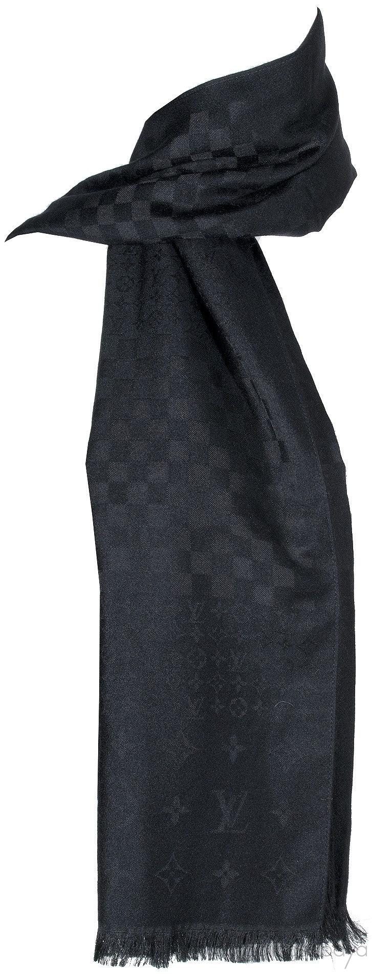Damier Monogram Black Scarf