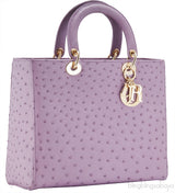 Lady Dior Parme Rose Ostrich L.Ed