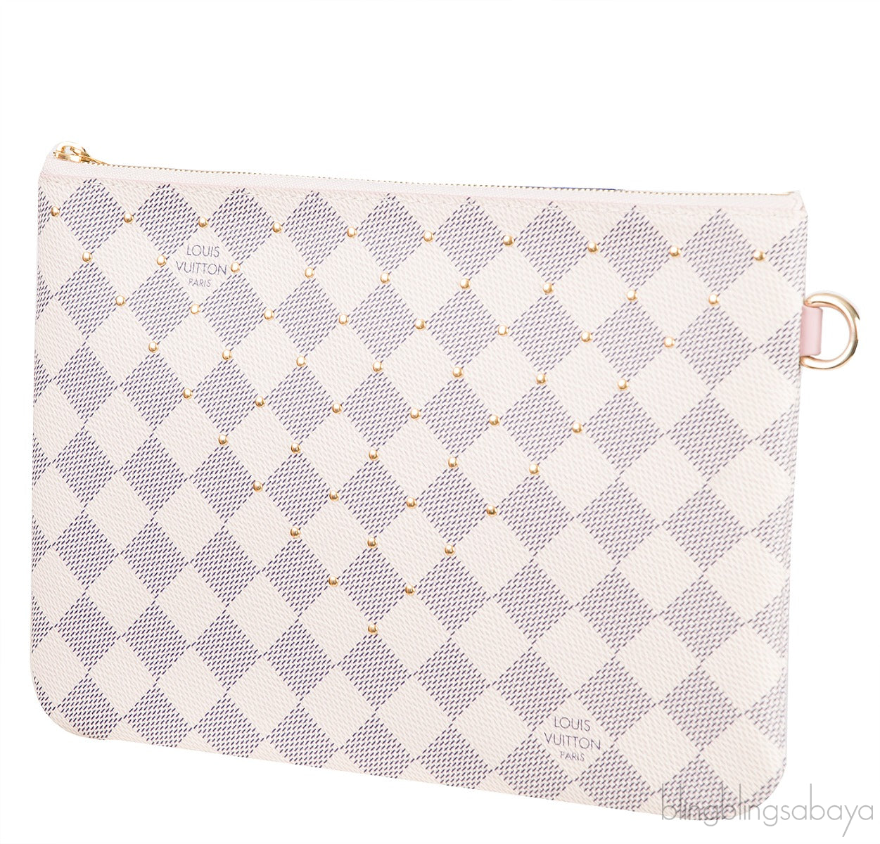 Louis Vuitton City Pouch Damier Azur Studded Clutch