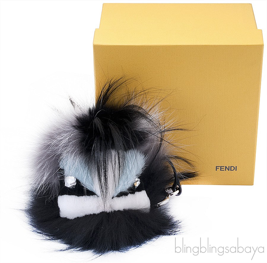 Fur Monster Charm Keychain