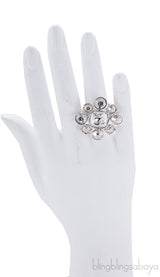 Flower Crystal CC Ring