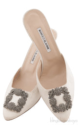 Off-white Hangisi Satin Mule