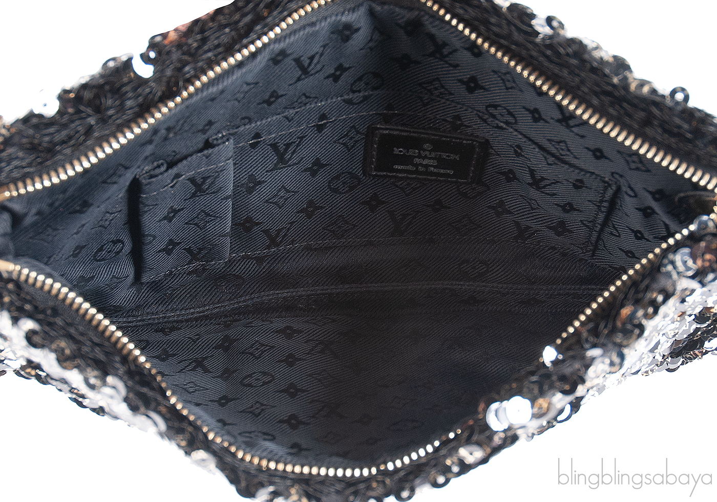 Sequin Black Pochette Rococo