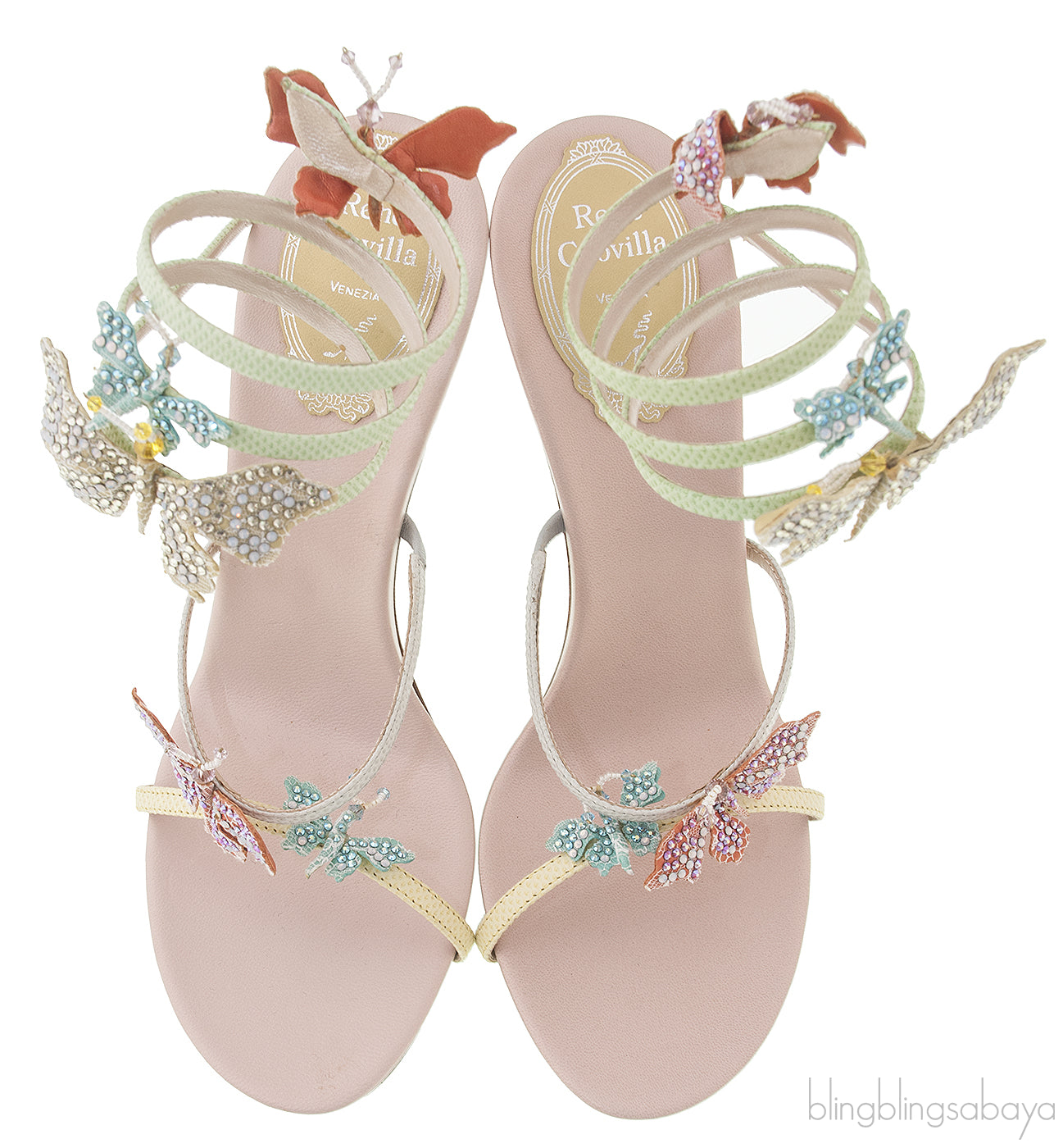 Butterfly Swarovski Twirl Sandals