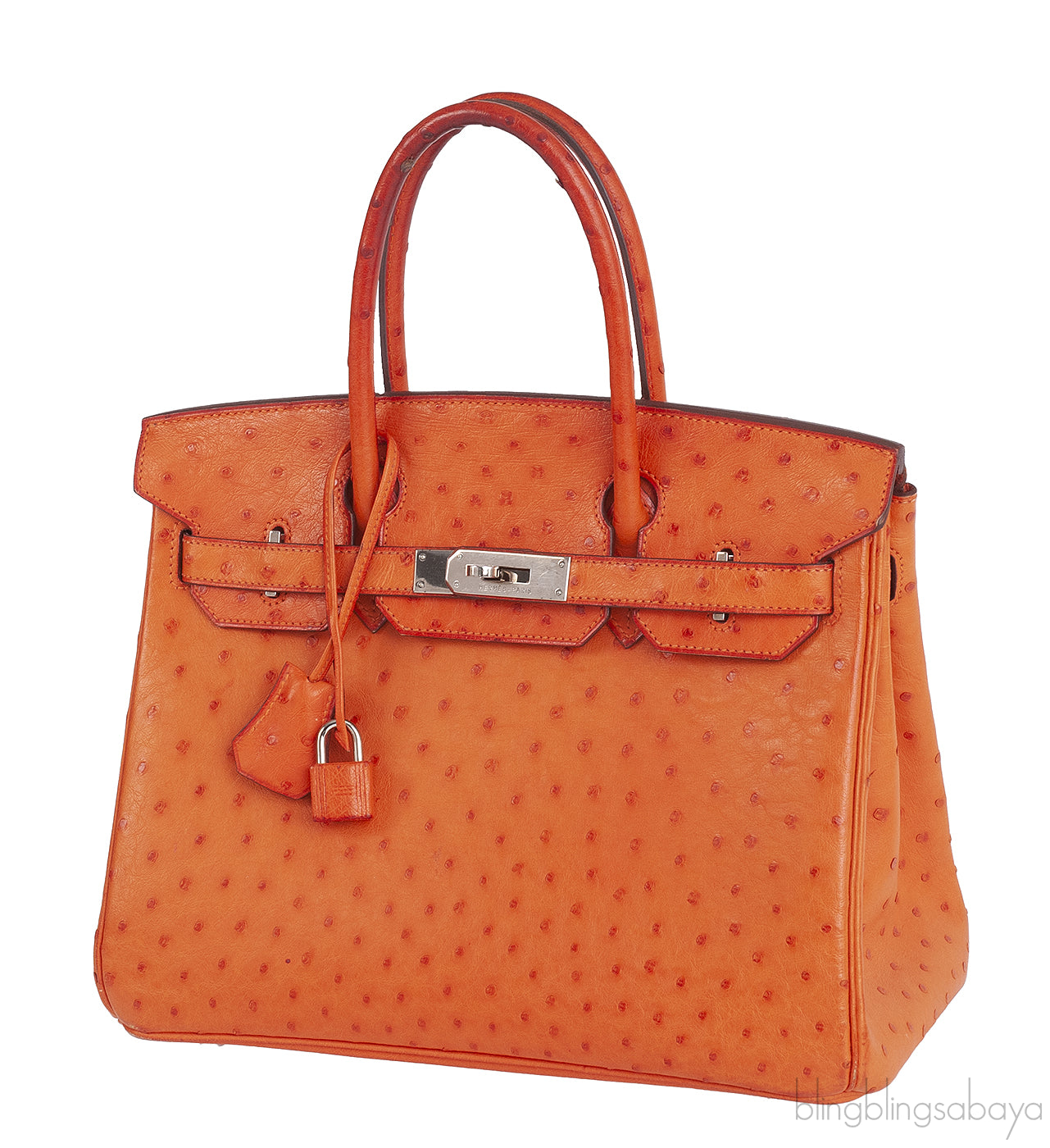 Hermes Birkin 30 Orange Ostrich PHW