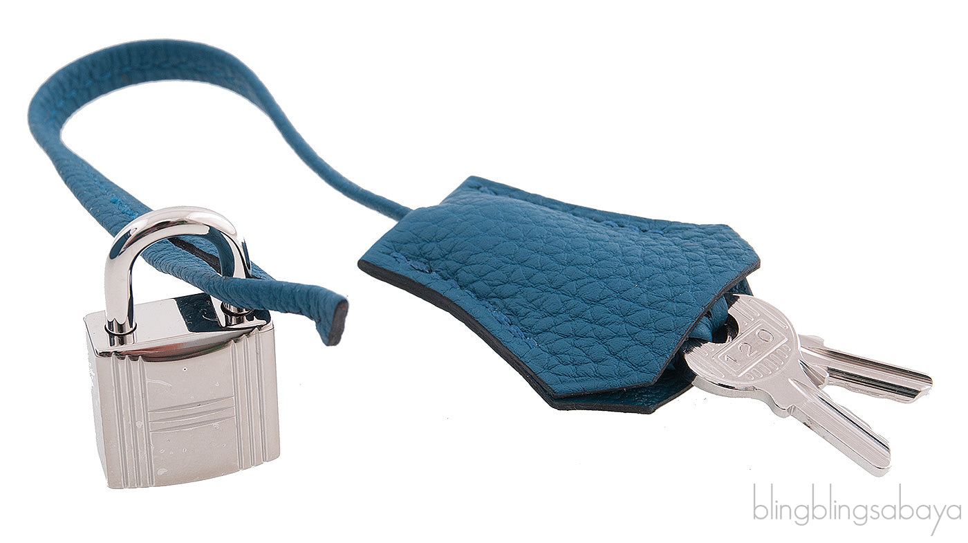 Kelly 32 Retourne Bleu Cobalt Togo