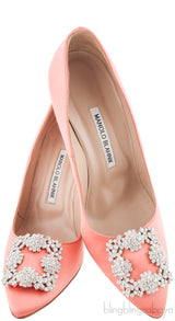 Coral Satin Hangisi Heels