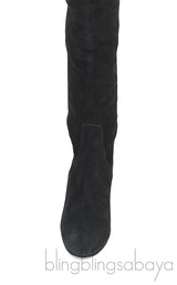 Black Suede High Leg Boots