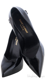 Bow Embellished Leather Pumps