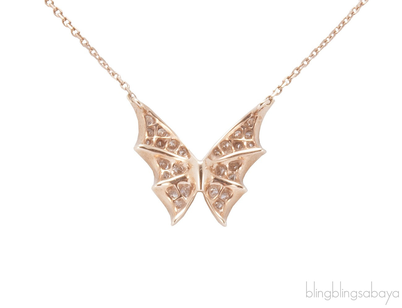 Mini Flutter Bat-Moth Pendant Neck.
