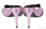 Gucci Criss-cross Metallic Pink Sandals
