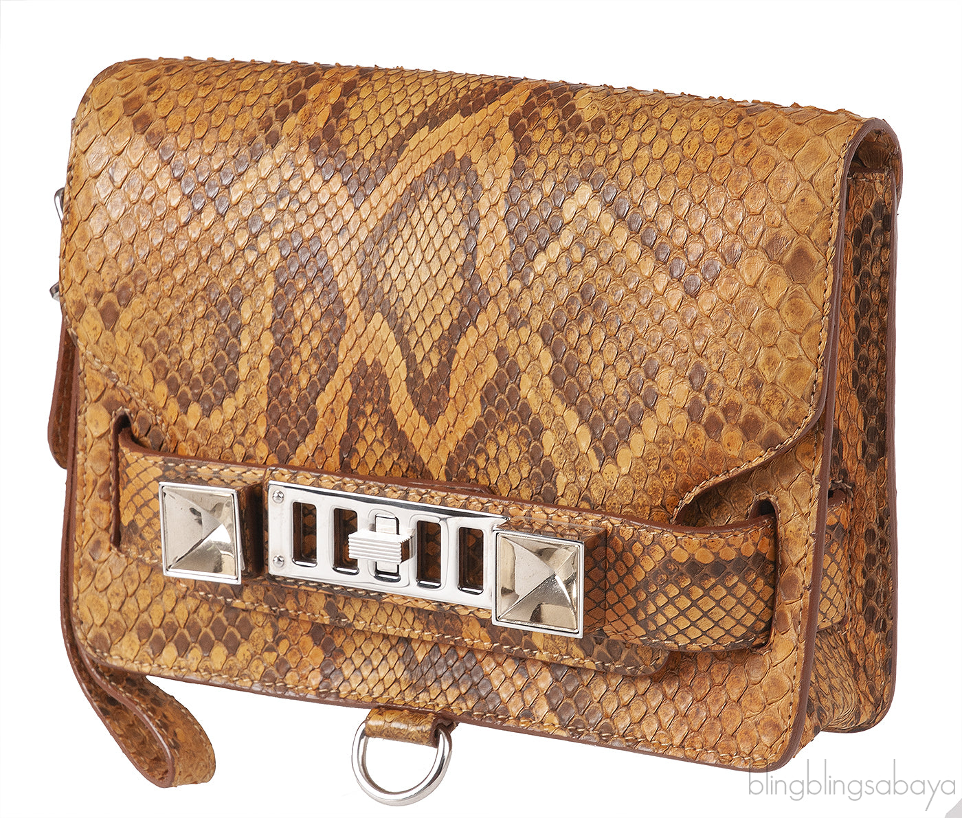 Proenza Schouler PS11 Python Amber Clutch Bag