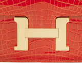 Constance Mini Orange Poppy Croc