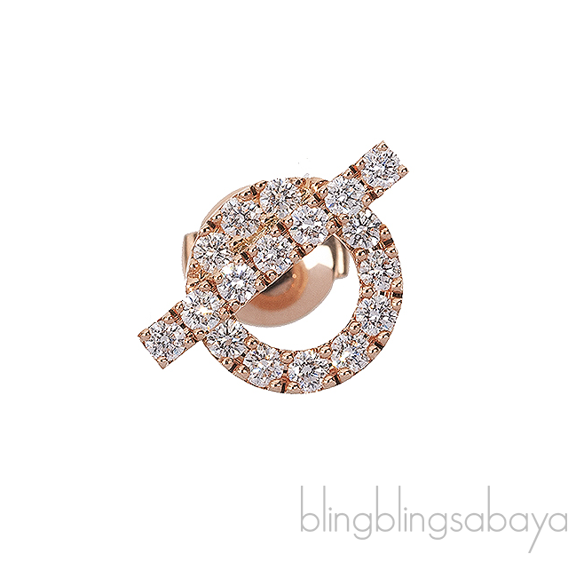 Finesse Pink Gold Diamond Earrings