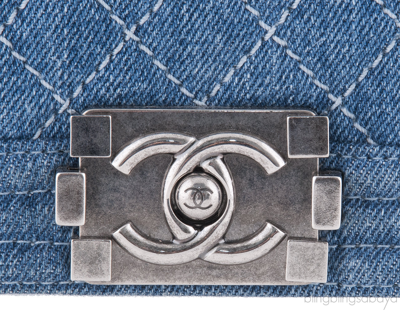 Quilted Le Boy Denim Jumbo Flap Bag