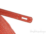 Birkin 35 Geranium Matte Crocodile