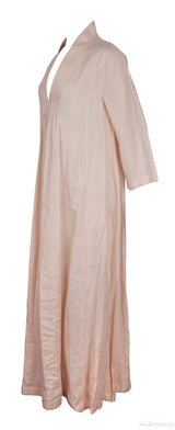 Peach Linen Kaftan Dress