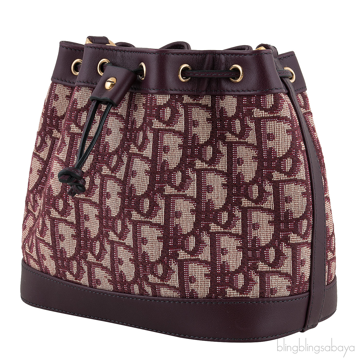 Oblique Drawstring Mini Bucket Bag