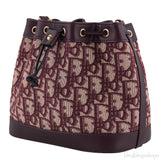 Oblique Drawstring Mini Bucket Bag