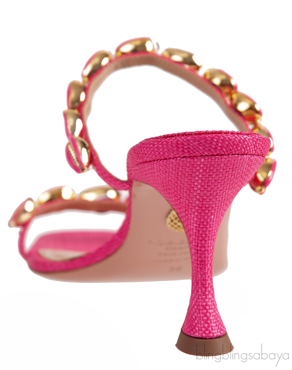 Off to Bali 75 Shell Emb Raffia Sandals