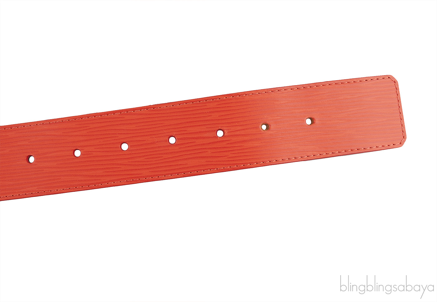 Louis Vuitton Epi Leather Logo Initial Orange Belt