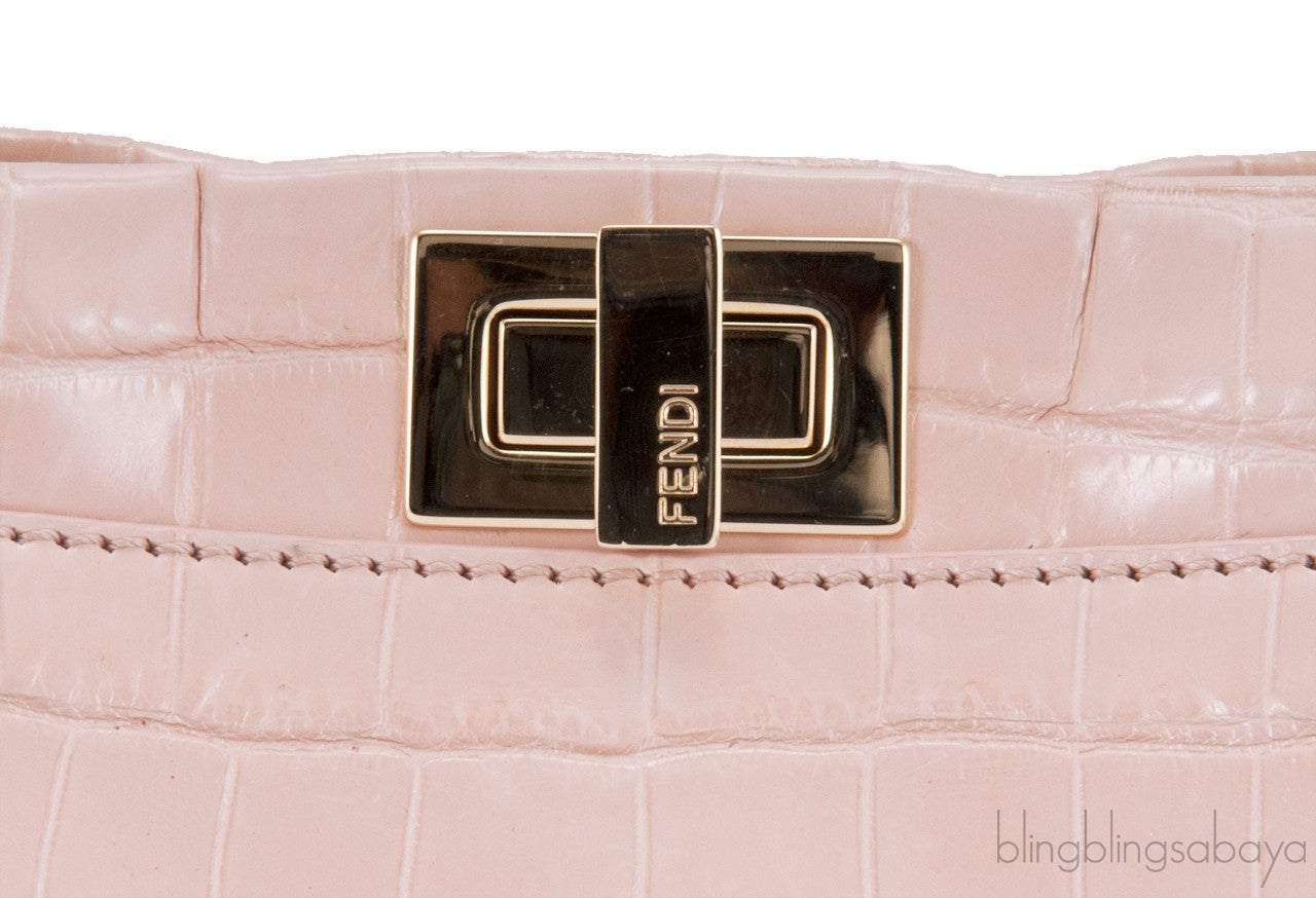 Mini Baby Pink Crocodile Peekaboo