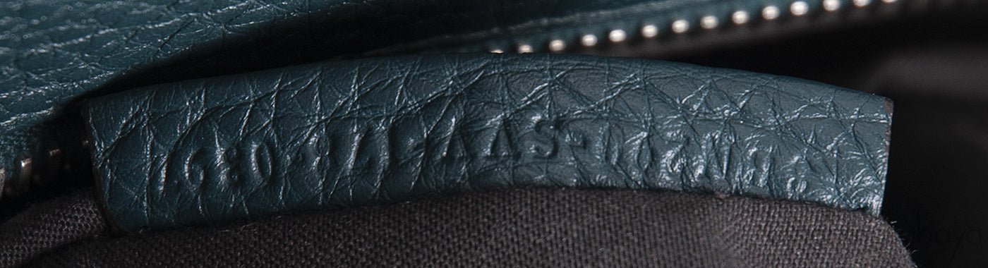 Fendi Selleria Peekaboo Dark Green Medium Python Handle Bag
