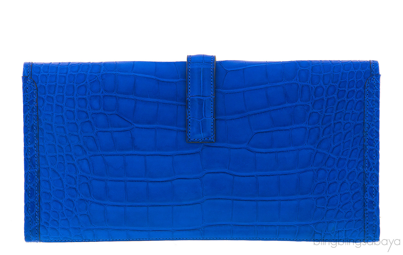 Jige Elan Blue Electric Crocodile Clutch