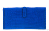 Jige Elan Blue Electric Crocodile Clutch