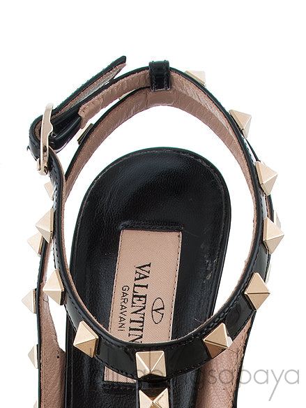 Yellow & Black Patent Rockstuds Heels