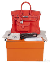 Birkin 25 Cargo Orange Field Toile Goeland Swift PHW